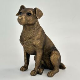 Animal Crackers Jack Russell Bronze Effect Dog Figurine From The Reflections Bronzed Range By Leonardo, In Quality Gold Gift Box - thumbnail 2