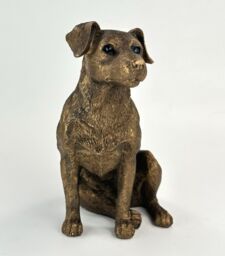 Animal Crackers Jack Russell Bronze Effect Dog Figurine From The Reflections Bronzed Range By Leonardo, In Quality Gold Gift Box - thumbnail 3