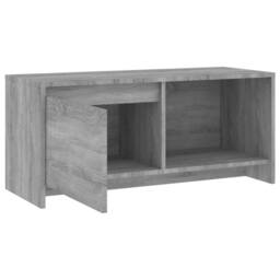 Berkfield Home TV Cabinet Grey Sonoma 90x35x40 cm Engineered Wood - Size: 90 x 35 x 40 cm - thumbnail 7