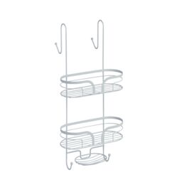Showerdrape Dante Modern 2-Tier Shower Caddy - Bathroom Shower Storage in White - thumbnail 3