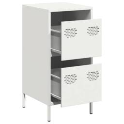 Berkfield Home Sideboard White 35x39x73.5 cm Cold-rolled Steel - thumbnail 4
