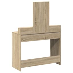Berkfield Home Dressing Table with Drawers¬†Sonoma Oak 100x41x140 cm in Brown - Size: 100 x 41 x 140 cm - thumbnail 8