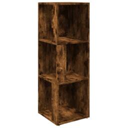 Berkfield Home Corner Cabinet Smoked Oak 33x33x100 cm Engineered Wood in Brown - Size: 33 x 33 x 100 cm - thumbnail 1