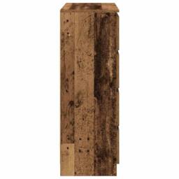 Berkfield Home Sideboard Old Wood 80x35x99 cm Engineered Wood in Brown - Size: 80 x 35 x 99 cm - thumbnail 7