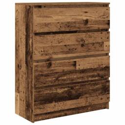 Berkfield Home Sideboard Old Wood 80x35x99 cm Engineered Wood in Brown - Size: 80 x 35 x 99 cm - thumbnail 1