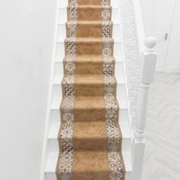runrug Stair Runner Carpet - Durable, Non-Slip, 5.4mm - 'Murcia' in Beige - Size: 80 cm x 630 cm - thumbnail 6