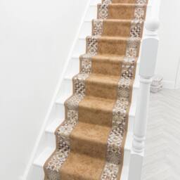 runrug Stair Runner Carpet - Durable, Non-Slip, 5.4mm - 'Murcia' in Beige - Size: 80 cm x 630 cm - thumbnail 7