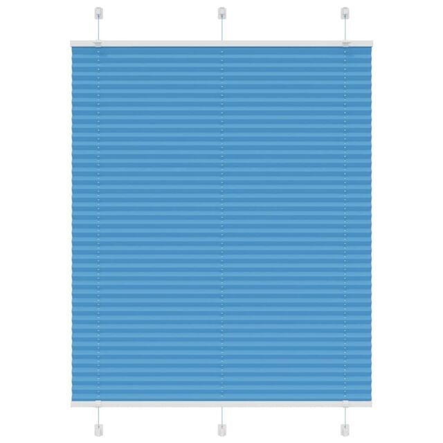 Berkfield Home Pleated Blind Blue 105x150 cm Fabric Width 104.4 cm Polyester - image 1