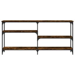 Berkfield Home Console Table Smoked Oak 160x29x75 cm Engineered Wood in Brown - Size: 160 x 29 x 75 cm - thumbnail 4