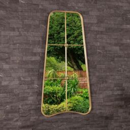 Charles Bentley Copenhagen Mirror in Gold Weather Resistant - thumbnail 1