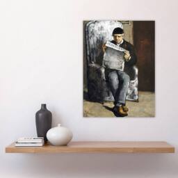 "Artery8 The Artists Father Reading Newspaper Cezanne Wall Art Poster Print - Size: W24"" x H32""" - thumbnail 4