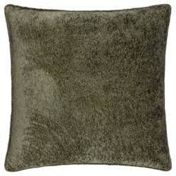 Paoletti Lustre Crushed Velvet Cushion in Green - Size: 50 cm x 50 cm - thumbnail 2