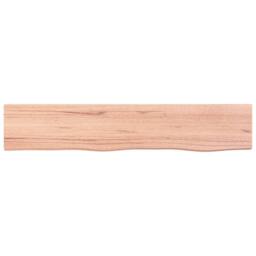 Berkfield Home Wall Shelf Light Brown 100x20x4 cm Treated Solid Wood Oak - Size: 100 x 20 x 4 cm - thumbnail 4