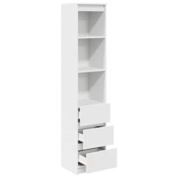 Berkfield Home Highboard White 37.5x35x180 cm Engineered Wood - thumbnail 5