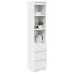 Berkfield Home Highboard White 37.5x35x180 cm Engineered Wood - thumbnail 4