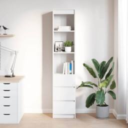 Berkfield Home Highboard White 37.5x35x180 cm Engineered Wood - thumbnail 3