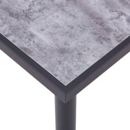 Berkfield Home Dining Table Black & Concrete Grey 160x80x75 cm MDF - Size: 160 x 80 x 75 cm - thumbnail 4