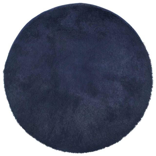 Berkfield Home Shaggy Rug High Pile NAVARRA Navy 100x100 cm Polyester - Size: Medium - image 1