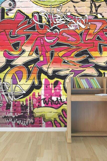 Origin Murals City Graffiti Wall Mural - Size: W350 cm x H280 cm - image 1