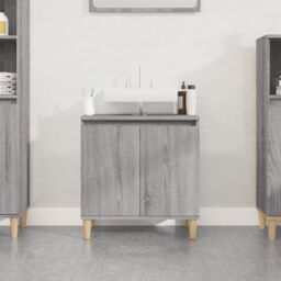 Berkfield Home Sink Cabinet Grey Sonoma 58x33x60 cm Engineered Wood - Size: 58 x 33 x 60 cm - thumbnail 1