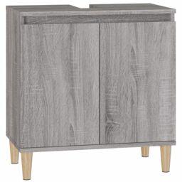 Berkfield Home Sink Cabinet Grey Sonoma 58x33x60 cm Engineered Wood - Size: 58 x 33 x 60 cm - thumbnail 2