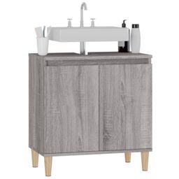 Berkfield Home Sink Cabinet Grey Sonoma 58x33x60 cm Engineered Wood - Size: 58 x 33 x 60 cm - thumbnail 4