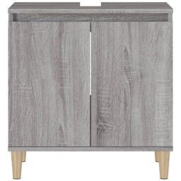 Berkfield Home Sink Cabinet Grey Sonoma 58x33x60 cm Engineered Wood - Size: 58 x 33 x 60 cm - thumbnail 6