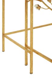 Orsina Versatile Set Of 2 Tables With Black Wooden Top, Nesting Design Side Tables, Elegant Side Table By Couch in Gold - thumbnail 6