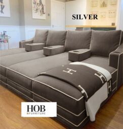 HOB Furniture Viva Luxury Cinema Sofa 14ft x 6ft in Charcoal - thumbnail 5