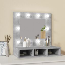 Berkfield Home Mirror Cabinet with LED Concrete Grey 60x31.5x62 cm - thumbnail 3