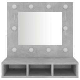 Berkfield Home Mirror Cabinet with LED Concrete Grey 60x31.5x62 cm - thumbnail 5