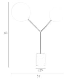 Angel Cerda Calacatta-Style Porcelain Marble Table Lamp in White - thumbnail 8