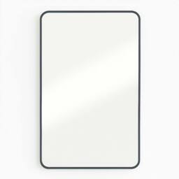 Melody Maison Black Curved Framed Wall Mirror 100cm X 50cm - Size: 100 cm X 50 cm - thumbnail 1