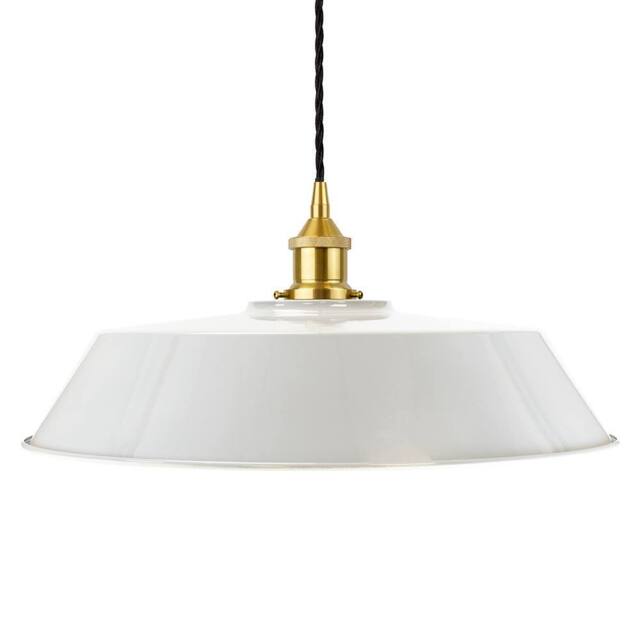 SE Home Pale Grey Large Chancery Pendant Light - Polished Brass - image 1