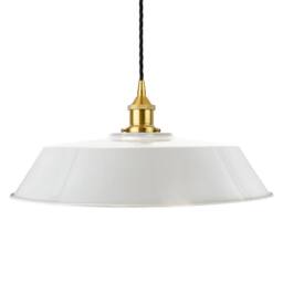 SE Home Pale Grey Large Chancery Pendant Light - Polished Brass - thumbnail 1