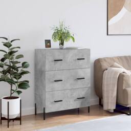 Berkfield Home Sideboard Concrete Grey 69.5x34x90 cm Engineered Wood - thumbnail 2