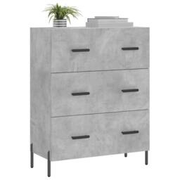 Berkfield Home Sideboard Concrete Grey 69.5x34x90 cm Engineered Wood - thumbnail 3