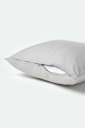 Homescapes Continental Egyptian Cotton Pillowcase 200 TC, 40 x 40 cm in Silver - thumbnail 3