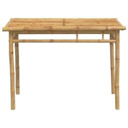 Berkfield Home Garden Dining Table 110x55x75 cm Bamboo in Brown - Size: 110 x 55 x 75 cm - thumbnail 4