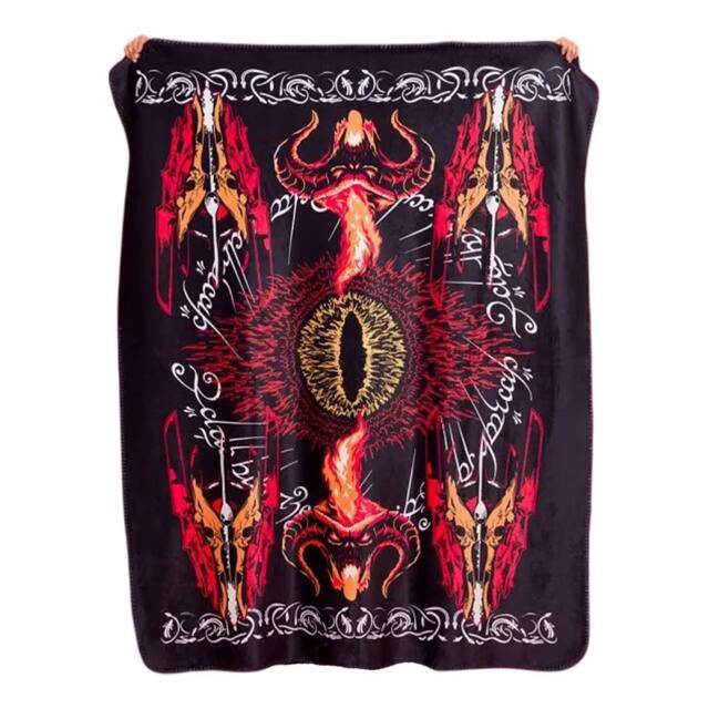 The Lord of the Rings Printed Polyester Mink Sherpa Fleece Blanket in Black - image 1