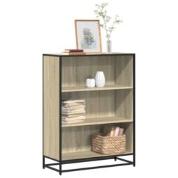 Berkfield Home Book Cabinet Sonoma Oak 80.5x35x107.5 cm Engineered Wood in Brown - thumbnail 1