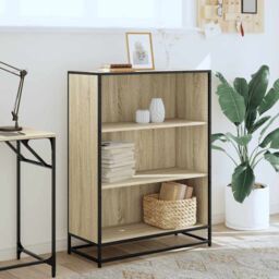 Berkfield Home Book Cabinet Sonoma Oak 80.5x35x107.5 cm Engineered Wood in Brown - thumbnail 3