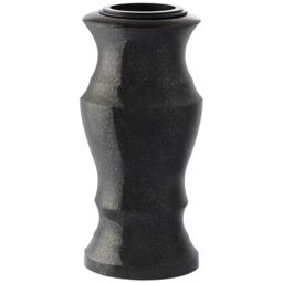 Novecrafto Granite Memorial Vase for Flowers - Solid Stone for Cemetery or Garden in Black