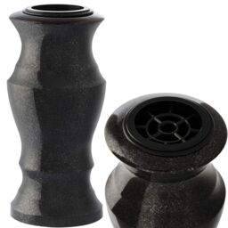 Novecrafto Granite Memorial Vase for Flowers - Solid Stone for Cemetery or Garden in Black - thumbnail 8