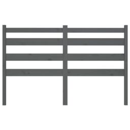 Berkfield Home Bed Headboard Grey 166x4x100 cm Solid Wood Pine - Size: 166 x 4 x 100 cm - thumbnail 4