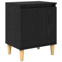 Berkfield Home Black Oak Nightstand Black oak Engineered wood 40 x 30 x 50 cm - thumbnail 2