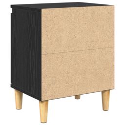 Berkfield Home Black Oak Nightstand Black oak Engineered wood 40 x 30 x 50 cm - thumbnail 8
