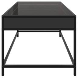 Berkfield Home Coffee Table with Infinity LED Black 90x50x41 cm - Size: 90 x 50 x 41 cm - thumbnail 7
