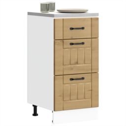 Berkfield Home Kitchen Base Cabinet Lucca Artisan Oak Engineered Wood in Brown - thumbnail 1
