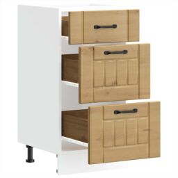 Berkfield Home Kitchen Base Cabinet Lucca Artisan Oak Engineered Wood in Brown - thumbnail 5
